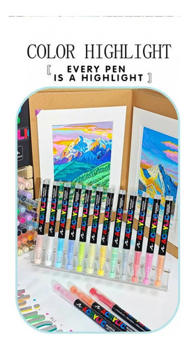 Para Marcadores De Pintura Acrílica Con Punta De Pincel,