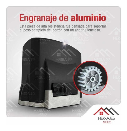 Imagen 4 de 10 de Motor Porton Corredizo Seg 500kg Kit Electrico 1/4hp Pesado