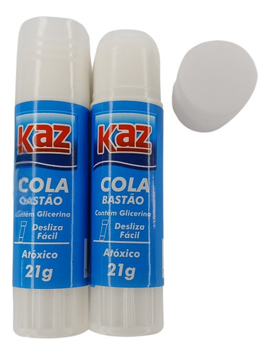 2 Tubos Cola Bastão Kaz Pequeno 21g Escolar