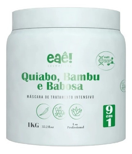 Mascara De Tratamento Intensivo Quiabo Bambu E Babosa 1kg