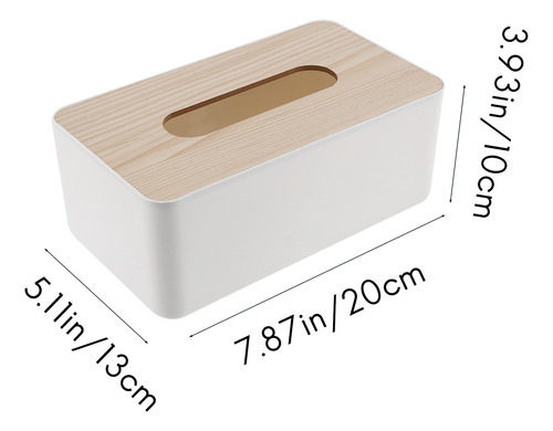 Caja De Pañuelos Con Tapa De Madera, Caja De Papel Sanitario