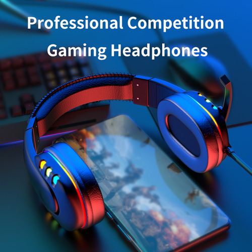 Auriculares Para Juegos Con Cable Ak47 Con Luz Led Y Micrófo
