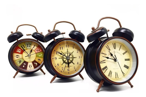 Imagen 3 de 3 de Reloj Despertador Retro Vintage Alarma Campana Luz Led