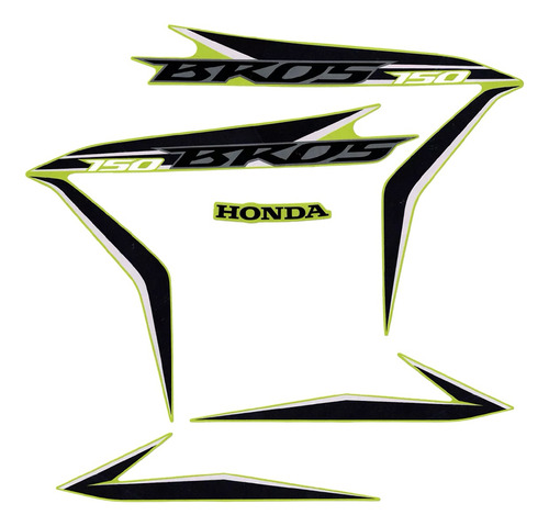 Carenagem 11pçs Honda Nxr Bros 150 Verde 13 Parafuso Adesivo