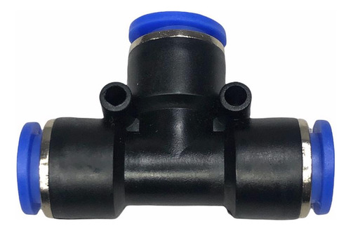 Conexão Pneumática União Tee 12mm Plástica Engate Rápido