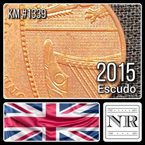 Inglaterra - 1 Penny - Año 2015 - Km #1339 - Pieza Escudo