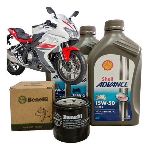Kit Service Benelli 302r-aceite Shell Sintetico+filtro Oem