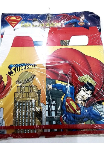 6pz Caja Dulcera Cajita Fiesta Superman Cd31