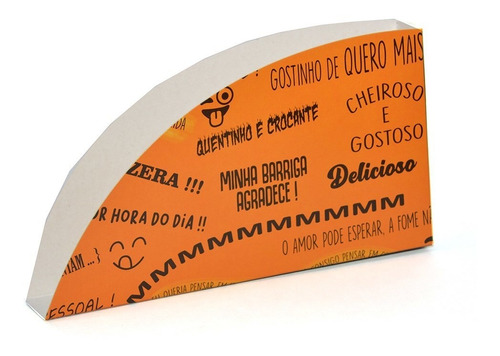 Embalagem Para Pastel - Pacote Com 100 Unidades Food Laranj Cor Laranja