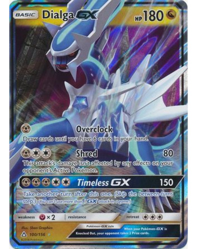 Dialga Gx - 100/156 - Ultra Rare Pokemon Tcg