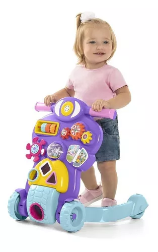 Caminador Bebé Piloto Calesita Rosado- Giro Didáctico