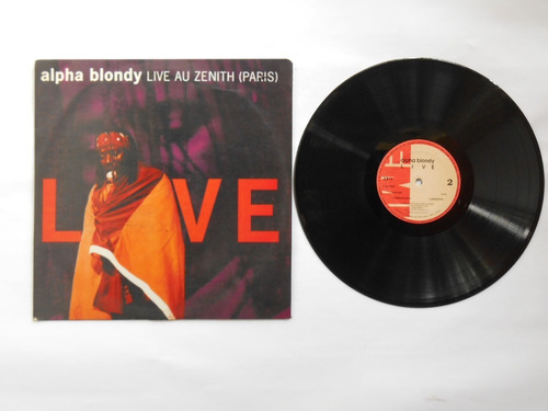 Lp Vinilo Alpha Blondy Live Au Zenith Paris Promocional 1993