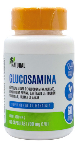 Glucosamina Condroitina Cartílago de Tiburón 60 Capsulas SNatural