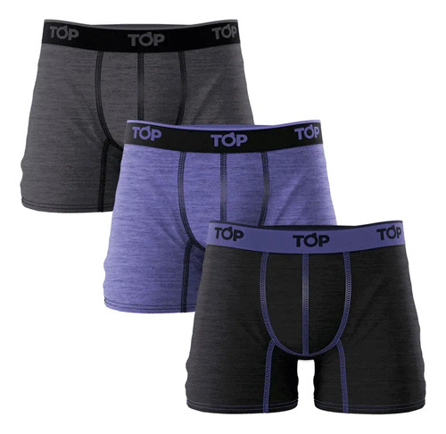 Boxer Top Medio Bambu Pack 3