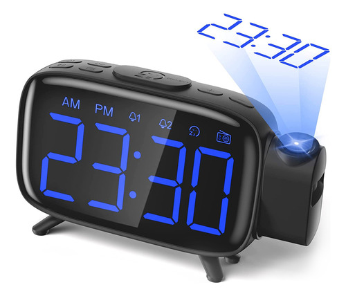 Radio Reloj Despertador Con Proyección De Hora - Ps