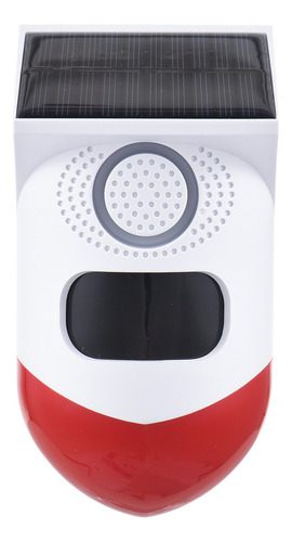 . Alarma Con Sensor De Movimiento Solar: Sirena De 120 Db,