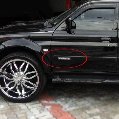 Imagem 2 de 5 de Kit Adesivos Pajero Sport + Hpe Grafite Resinados Mitsubishi