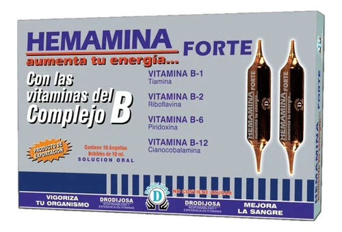 Paquete Hemamina 2 Cajas Con 10 Amp Cada Una. Vitamins.