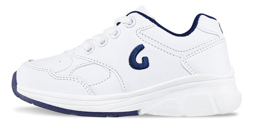 Tenis Colegial Gomyschool C New Bco-azul Unisex Los Gomosos