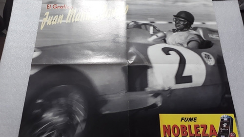Póster Juan Manuel Fangio Super Gigante Excelente Estado