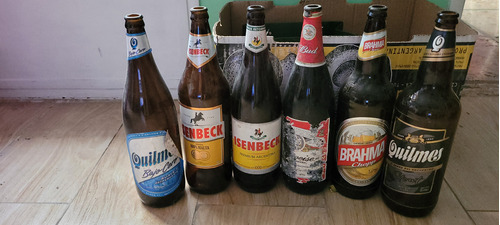 Lote 2 Envases De Cerveza De Litro Vacios