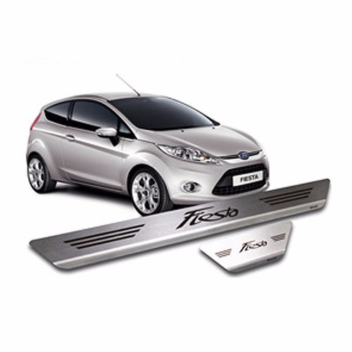 Jogo Kit Soleira Ford New Fiesta Hatch 4 Portas Inox