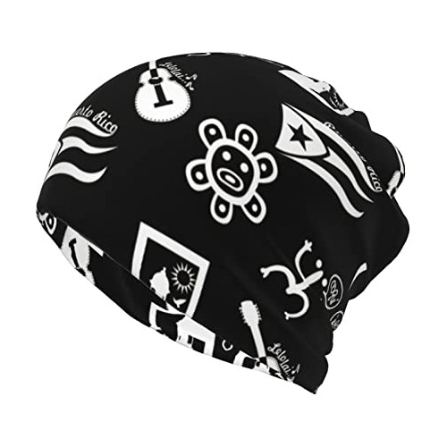 Gorro Tejido Con Bandera De Puerto Rico