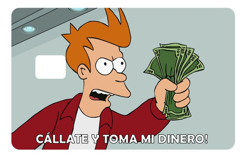 Sticker Para Tarjeta Crédito/débito - Futurama Meme