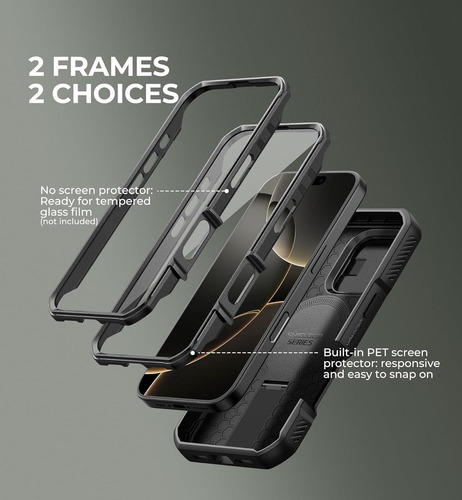 Capa Dexnor Para iPhone 16 Pro Com Capa De Câmera Deslizante