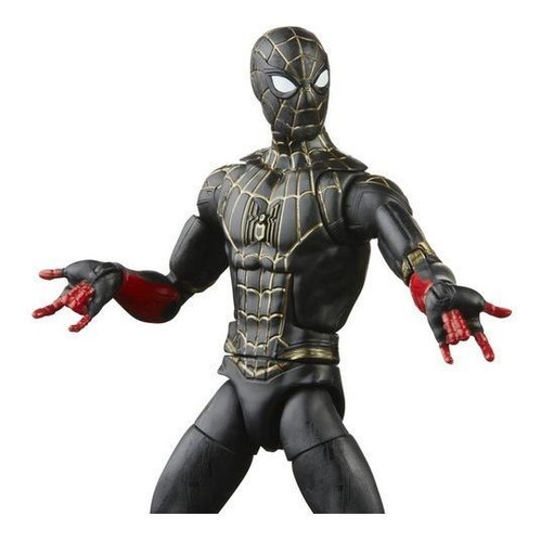 Imagen 5 de 5 de Figura de acción Marvel Hombre Araña con traje negro y dorado: No Way Home Build-A-Figure: Marvel's Armadillo F3019 de Hasbro Legends Series