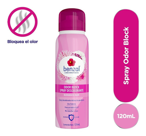 Spray Desodorante Íntimo Femenino Benzal , Odor Block