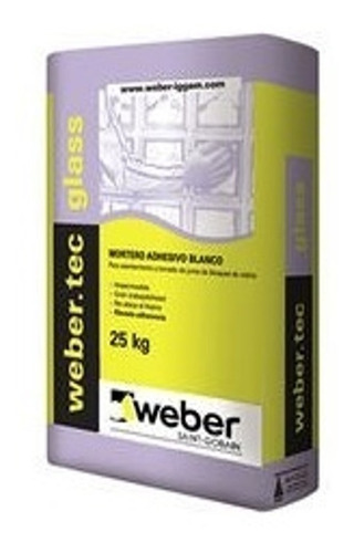 Pegamento Para Ladrillos De Vidrio Weber Glass Tec X 5kg