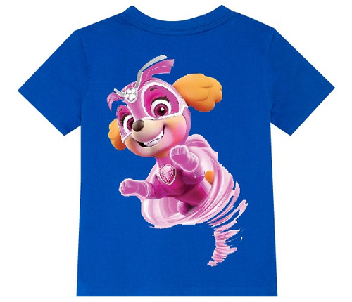 Polera Color Algodón 100% Niñas Skye Mighty Paw Patrol