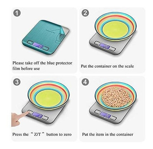Tboneey Báscula Cocina Digital Usb Recargable, Bascula Prec
