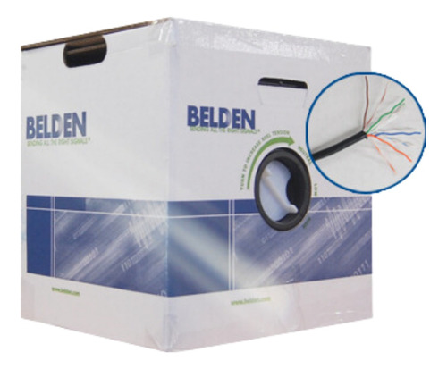 Cable Utp Cat6 Belden 2412 010a1000 Negro 305mts Cmr 4 Pares