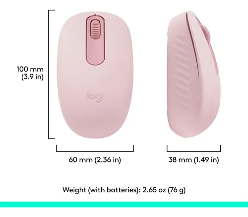 Bluetooth Wireless Mouse Logitech M196 For Laptops Rose