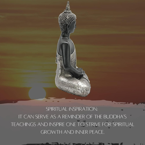 Bellaa Estatua De Buda Zen Decretación Para El Hogar 8 Pulga