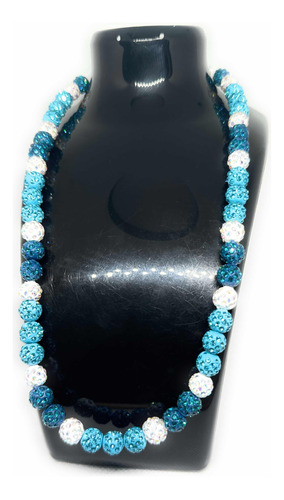 Collar Beisbol Swarovsky Baby Blue