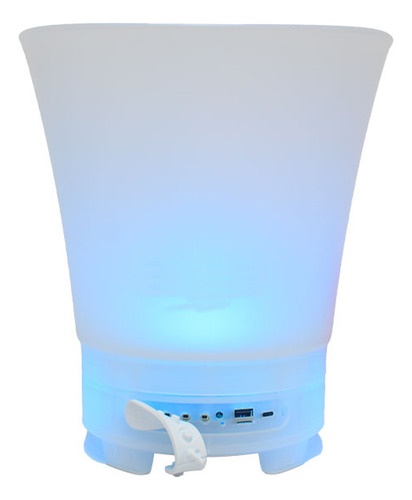 Hielera Bocina Bluetooth Luz Led Sonido Hi-fi Ch-j2029 Color Blanco Buytiti