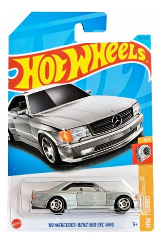 Hotwheels '89 Mercedes Benz 560 Sec Amg #150 2023 Plata