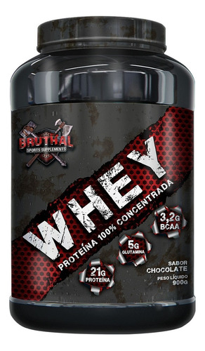 Whey  100% Concentrado Pure 900g - Bruthal Sports