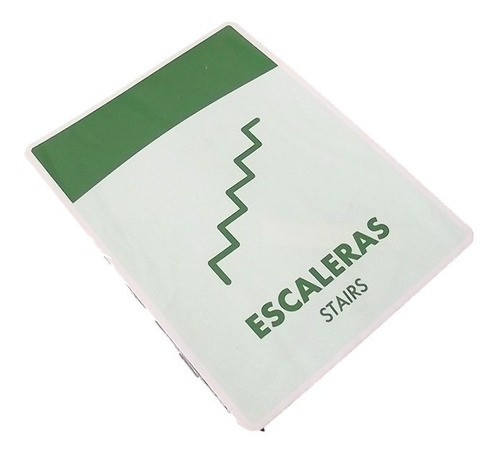 Imagen 2 de 2 de Aviso Letrero Señal Escaleras 21x16 Señalizacion Fluorescent