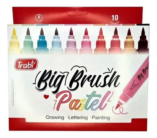 Marcadores Trabi Big Brush Pasteles X10