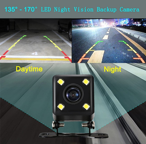Imagen 3 de 3 de Camara De Reversa Con Led Vision Nocturna