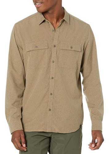 Prana Lost Sol Camisa De Manga Larga Slim Fit Peat Heather 2