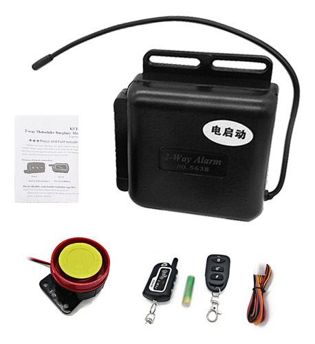 Alarma De Vehículo, Bocina De 12 V, Alarma De Motor Inalámbr