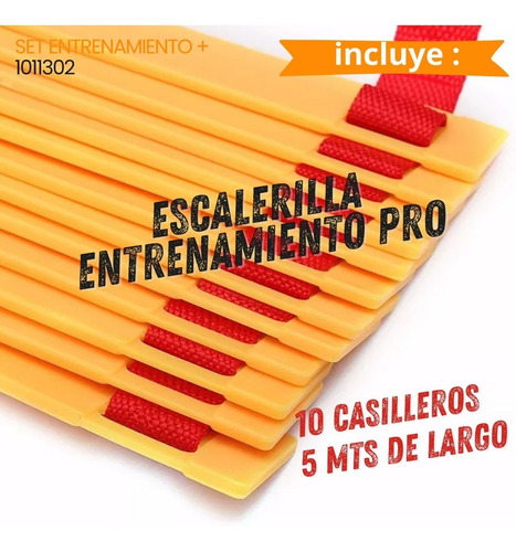 Imagen 3 de 9 de Set Escalera Entrenamiento + 12 Conos + 12 Platos Crazy Fit