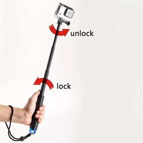 Bastão Retrátil Prova Dágua Reach Gopro Hero 19cm-48cm