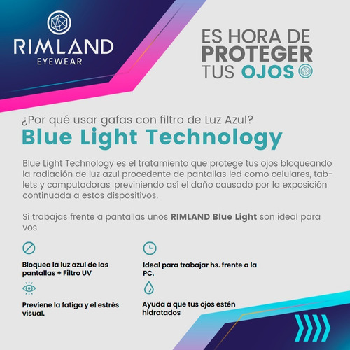Imagen 4 de 7 de Filtro Luz Azul Marcos Anteojos Rimland Tenerife