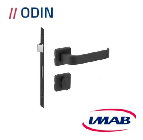 Fechadura Odin Banheiro Preto Fosco Imab Máquina 40mm